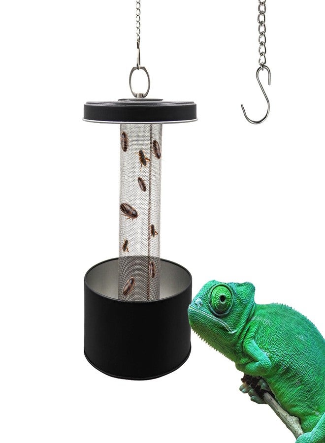 MHLLGN Chameleon Food Bowl, Lizard Feeder, Reptile Food Cup, Chameleon Cage Accessories, Dubia Roaches Mealworms Superworms Organizer with Column for Prey to Climb and Move - Image 1
